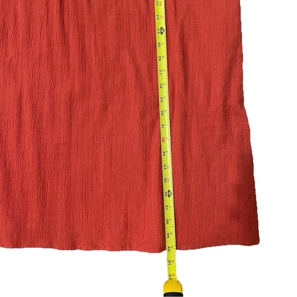 J. Jill Embroidered Boho Midi Dress Women’s L Coral Orange Flowy Resort - Picture 7 of 7